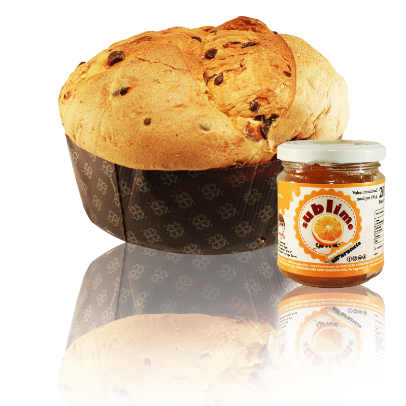 PANETTONE ARTIGIANALE CIOCCOLATO + CONFETTURA DI ARANCE